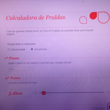 Calculadora de Fraldas