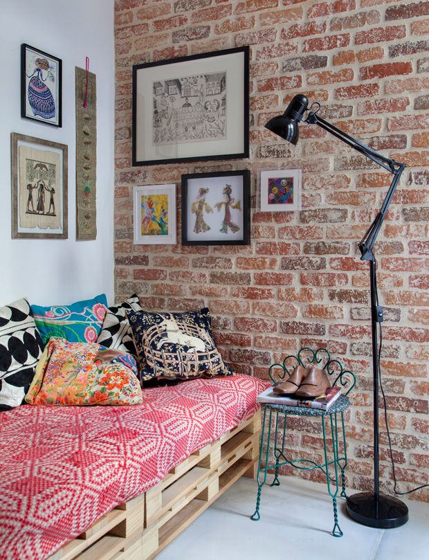 Decoração: Parede de tijolo nos quartos