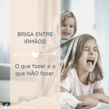 Briga entre irmãos! O que fazer e o que NÃO fazer.